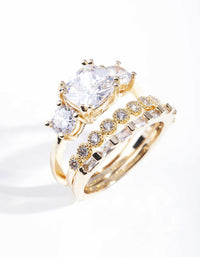 Gold Cubic Zirconia Ring Pack - link has visual effect only