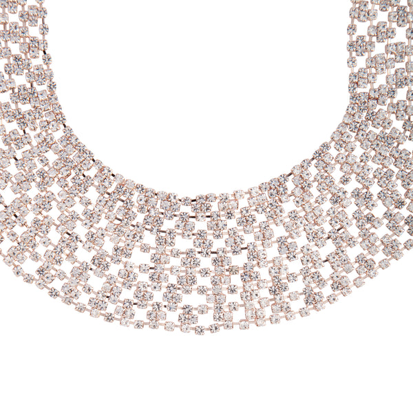 Rose Gold Diamante Collar Necklace