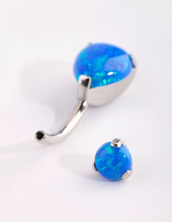 Surgical Steel Opal Belly Bar Lovisa