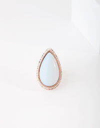 Rose Gold Moonstone Semi-Precious Ring - link has visual effect only