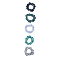 Mini Blue Green Scrunchie 5-Pack - link has visual effect only