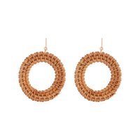 Raffia Circle Drop Earrings - link has visual effect only