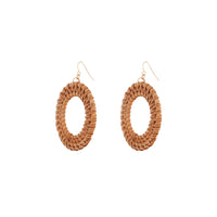 Raffia Circle Drop Earrings - link has visual effect only