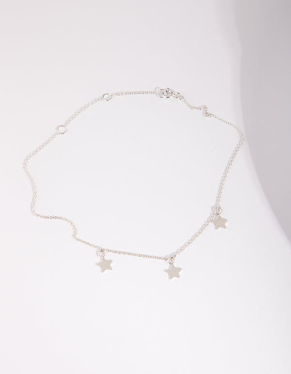 Sterling Silver Star Anklet