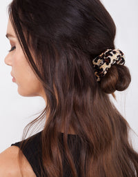 Metallic Gold Leopard Leatherette Scrunchie Pack - link has visual effect only