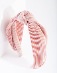 Pink Pleated Turban Headband - link has visual effect only