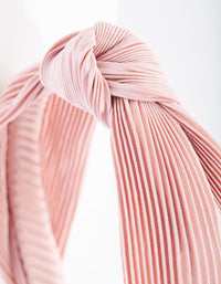 Pink Pleated Turban Headband - link has visual effect only