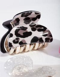 Pink Glitter Multi Leopard Clip 4-Pack - link has visual effect only