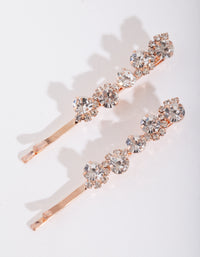 Rose Gold Crystal Hair Pin Pack - link has visual effect only