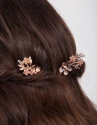 Rose Gold Flower Pins - link has visual effect only