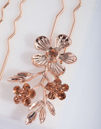 Rose Gold Flower Pins - link has visual effect only