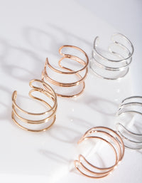 Fine Modern Cuff Toe Ring Pack - link has visual effect only