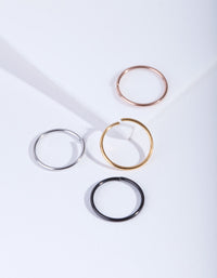 Mixed Metal Classic Nose Ring Pack - link has visual effect only