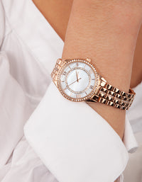 Rose Gold Pearl Face Watch - link has visual effect only