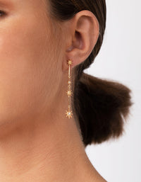 Gold Plated Sterling Silver Constellation Star Drop Earrings - link has visual effect only