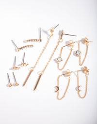 Gold Snake Tassel Earring 6-Pack - link has visual effect only