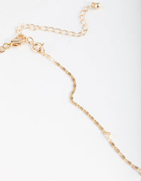 Gold 44cm Tab Chain Necklace - link has visual effect only