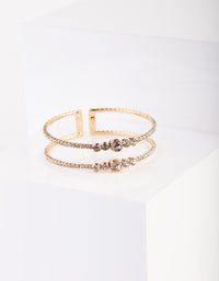 Gold Diamante Cuff Bracelet - link has visual effect only