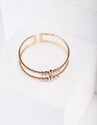 Gold Diamante Cuff Bracelet - link has visual effect only