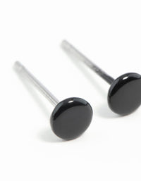 Mini Black Dot Stud Earrings - link has visual effect only