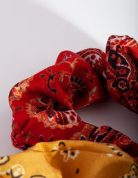 Multi Paisley Print Scrunchie Pack - link has visual effect only