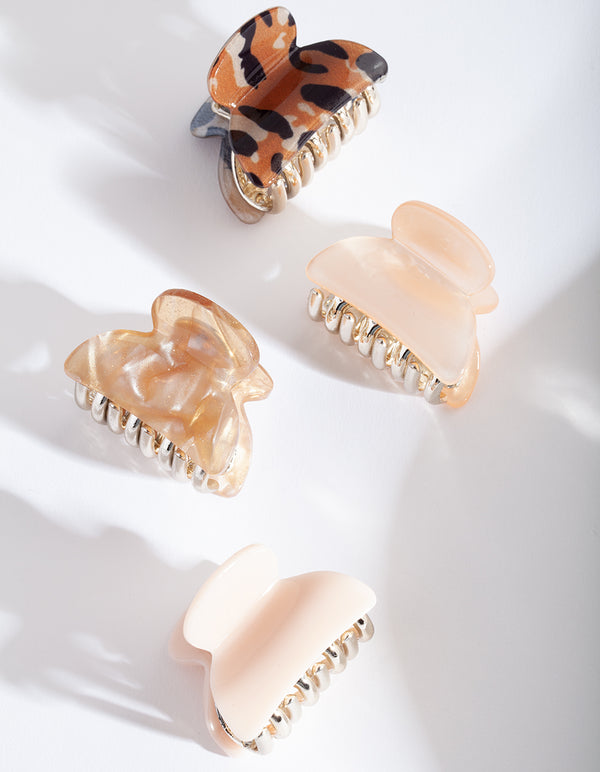 Blush Neutral Claw Clip 4-Pack