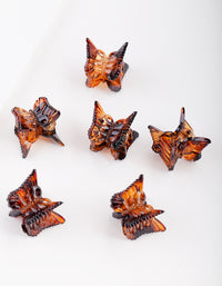 Tortoiseshell Butterfly Mini Clip 6-Pack - link has visual effect only