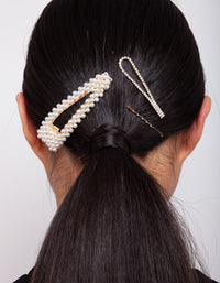 Mix & Match Pearl & Diamante Clip 4-Pack - link has visual effect only