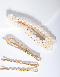 Mix & Match Pearl & Diamante Clip 4-Pack - link has visual effect only