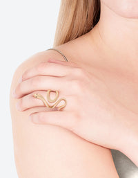 Gold Etched Snake Ring - link has visual effect only