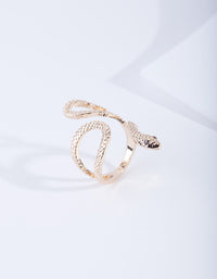 Gold Etched Snake Ring - link has visual effect only