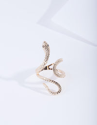 Gold Etched Snake Ring - link has visual effect only