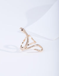 Gold Etched Snake Ring - link has visual effect only