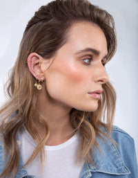 Gold Plated Sterling Silver Safety Pin Earrings - link has visual effect only