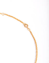 Gold Plated Sterling Silver Twist Chain Necklace - link has visual effect only