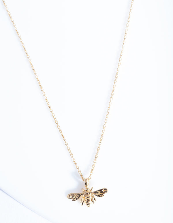 Gold Plated Sterling Silver Bee Necklace