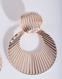 Rose Gold Fan Circle Earrings - link has visual effect only