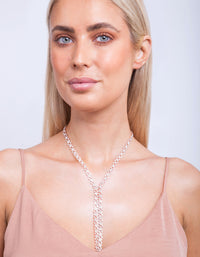 Rose Gold Formal Diamante Necklace - link has visual effect only