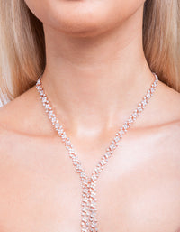 Rose Gold Formal Diamante Necklace - link has visual effect only