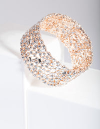 Rose Gold Gem Diamante Bracelet - link has visual effect only