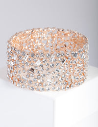 Rose Gold Gem Diamante Bracelet - link has visual effect only