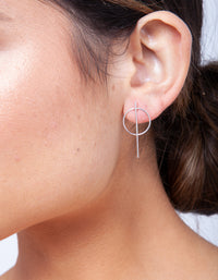 Sterling Silver Stick Drop Earrings - link has visual effect only