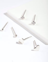 Sterling Silver Dainty Earring Pack - link has visual effect only