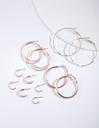 Rose Gold Essential Multi Hoop 6-Pack - link has visual effect only