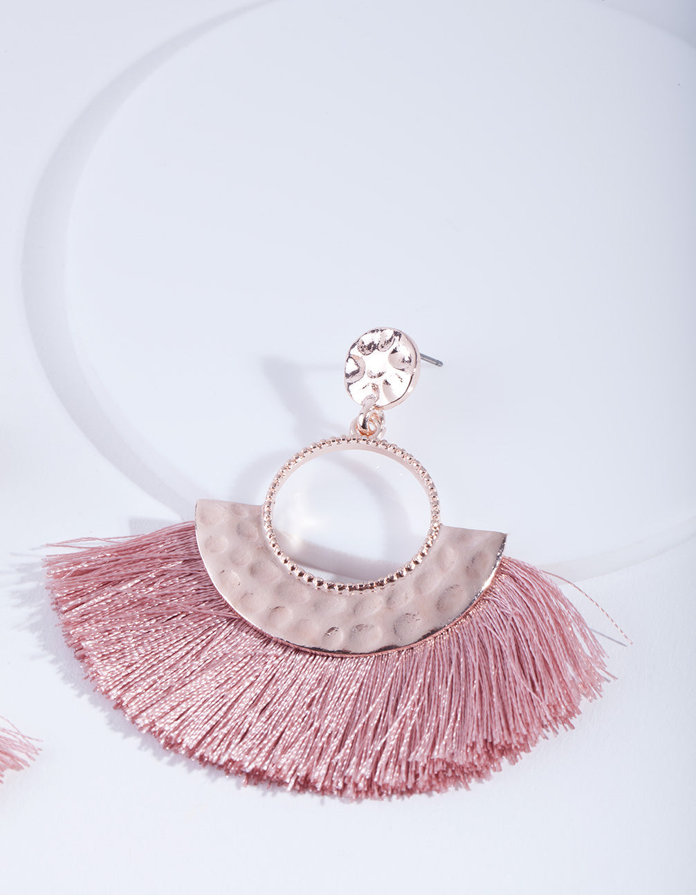 Rose Gold Circle Fringe Earrings Lovisa