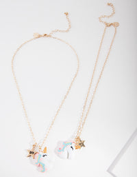 Kids Gold Unicorn BFF Necklace - link has visual effect only