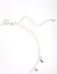 Silver Essential Two Row Star Choker - link has visual effect only