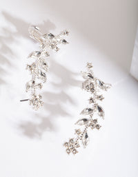 Silver Diamante Leaf Ear Cuff - link has visual effect only