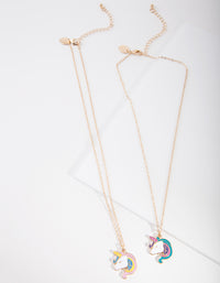 Kids Gold Unicorn Head Best Friend Necklace - link has visual effect only