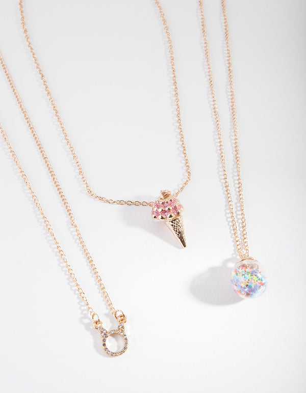 Kids Ice Cream Shaker Necklace Pack